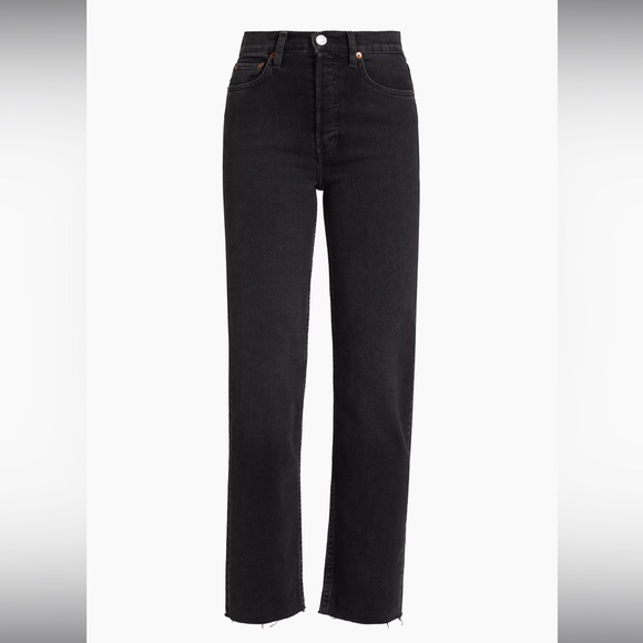 Re/Done Denim - Re/done 70s Stove Pipe Jeans | Black | 27